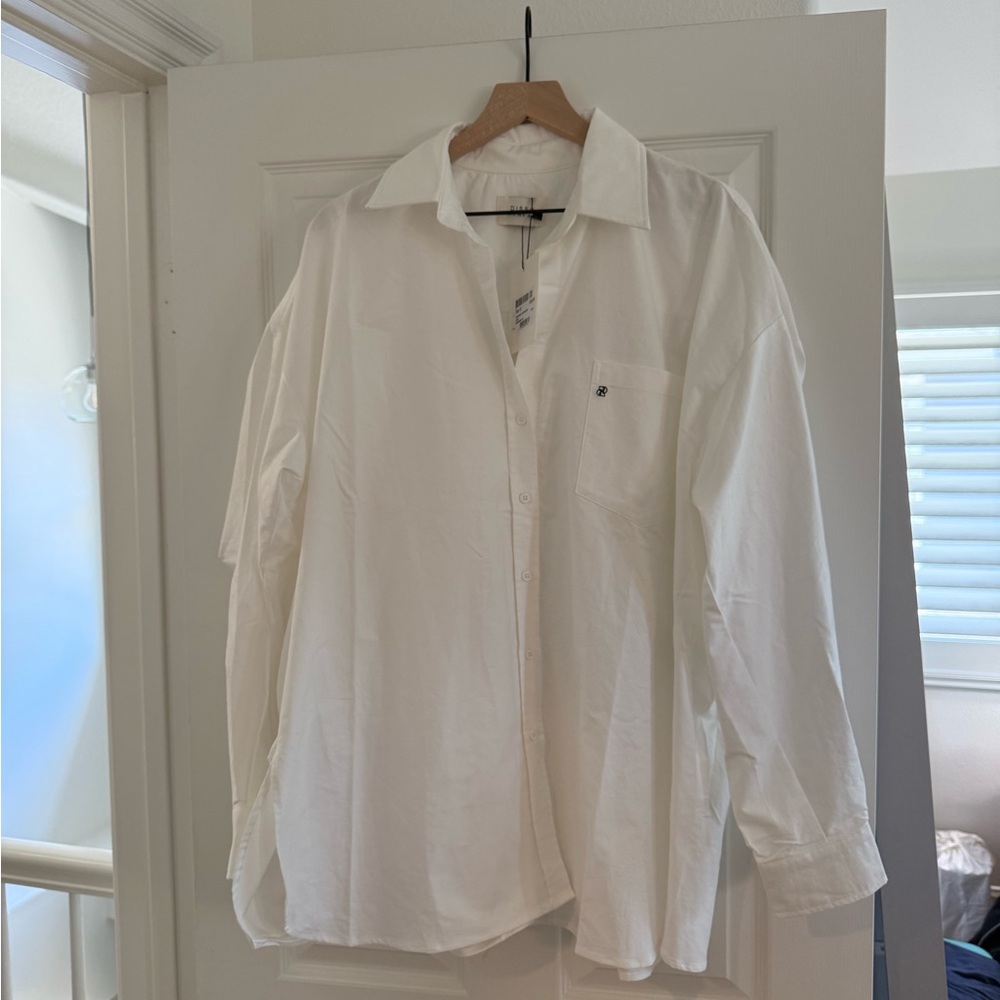 Dissh Rhea White Button-Up Shirt
